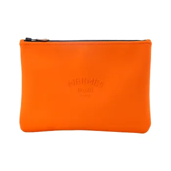 HERMES Polyamide Clutch Medium Size Women's Orange