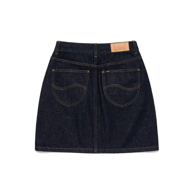 Lee Denim Short Skirts Women's Black-1