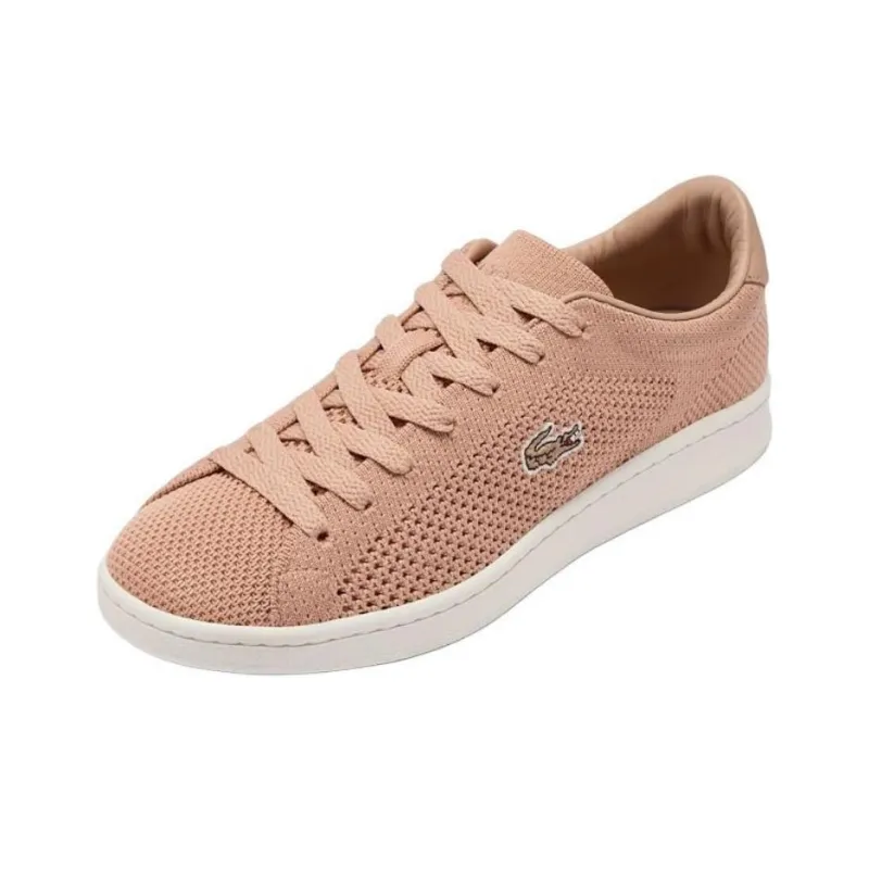 LACOSTE Carnaby Set Anti Slip Wear Resistant Low Top Skateboard Shoes Women's Pink-1