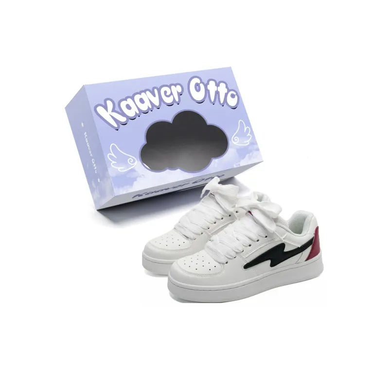 KAAVER OTTO Skateboard Shoes Unisex Low Top White-16