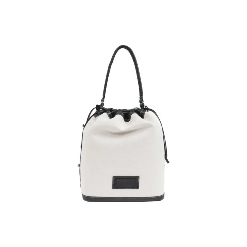 Casadei Fabric Bucket Bag, Shoulder Bag Regular Women's White & Black-1