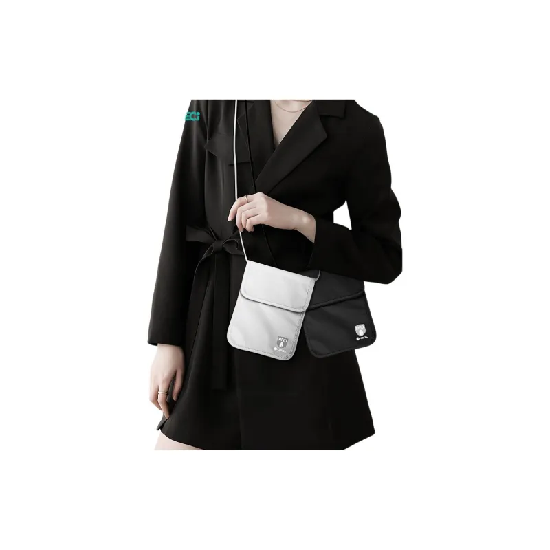 COTECi Polyester Passport Holder Small Size Unisex Black/Gray-3