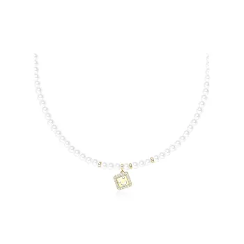 SHEEHHYY Alloy Shell Pearl Necklaces Unisex