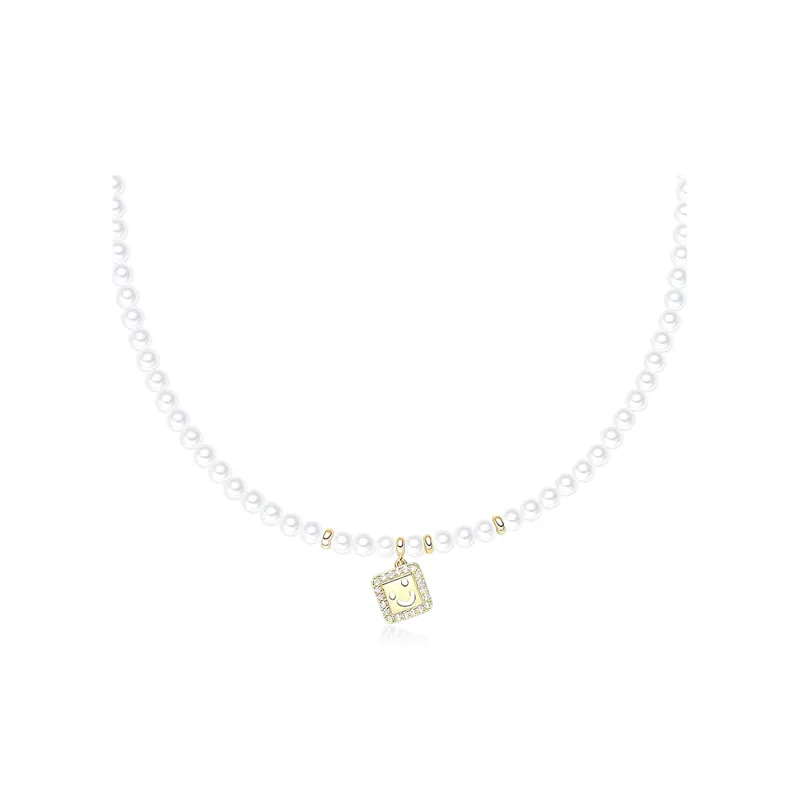 SHEEHHYY Alloy Shell Pearl Necklaces Unisex-0