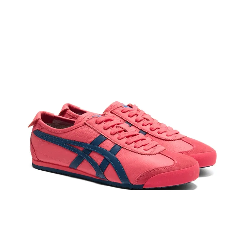 Onitsuka Tiger Mexico 66 Leather Pink Cameo Mako Blue-2