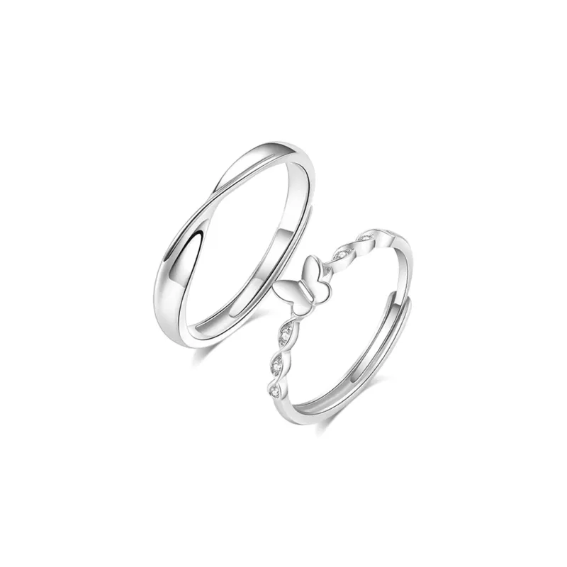 BLANK IN BLANK Sterling Silver Rings Unisex-0