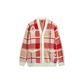 LiNing Rijin Doujin Collection Knitwear Unisex White Plaid