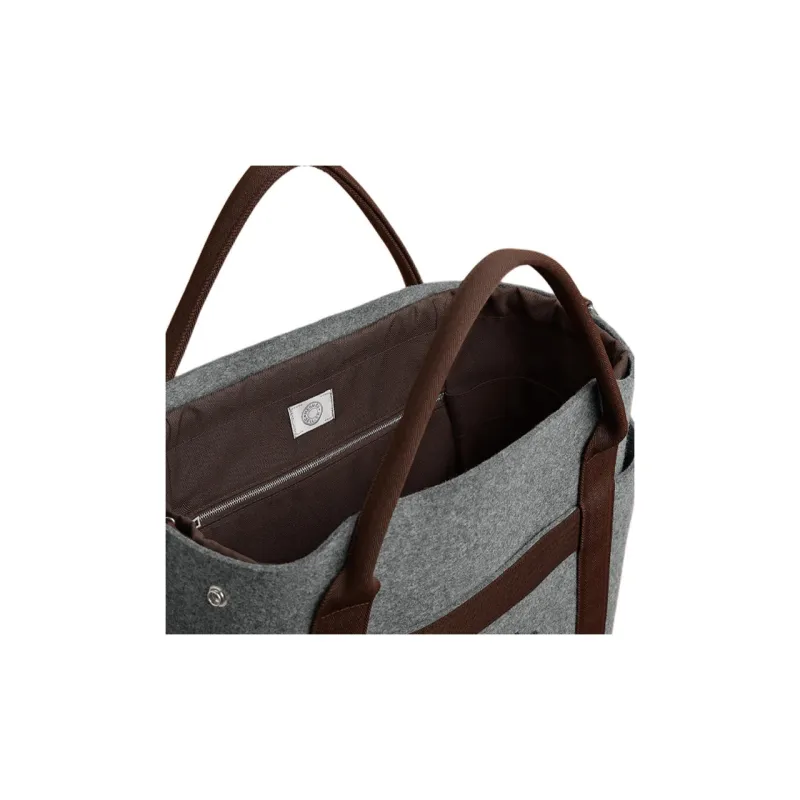 HERMES Groom Wool Handbag Women's Stainless Steel-4