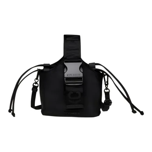STEVE MADDEN Fabric Bucket Bags Shoulder Bag Crossbody Bag Handbag Medium Size Unisex Black