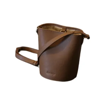 BEMIX PETS Cow Leather Crossbody Bag Women's Camel Brown