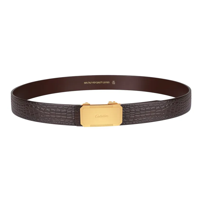 CATELLES Cow Leather Leather Belts Men's 3.5cm-9