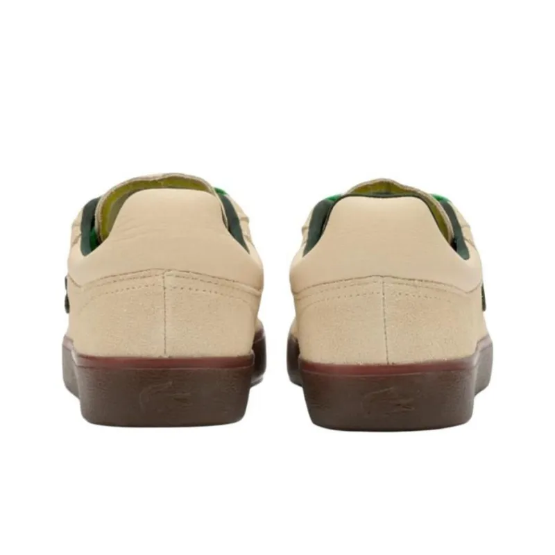 LACOSTE BASESHOT Anti Slip Wear Resistant Low Top Skateboard Shoes Women's Light Brown-2