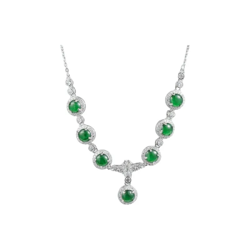 PEARL QUEEN Glutinous Jade Jadeite Necklaces Women's-0