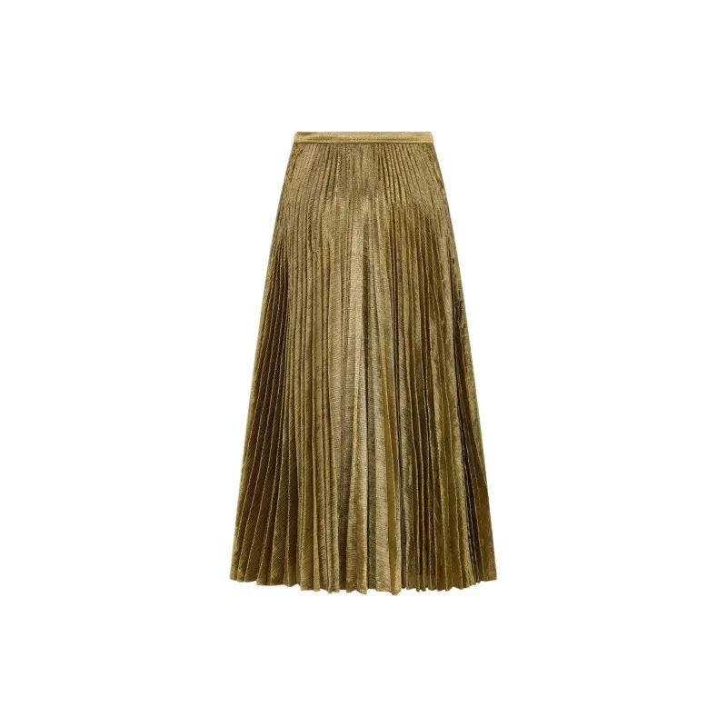DIOR SS25 Casual Long Skirts Women's Gold-1