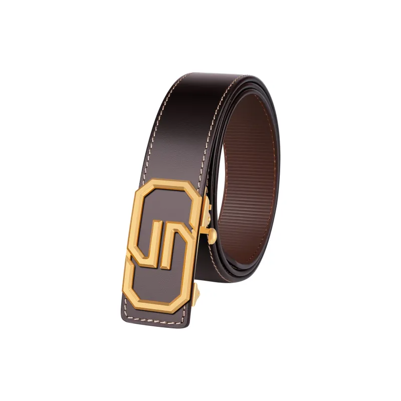 CATELLES Cowhide Stainless Steel Leather Belts Men's 3.5cm-7