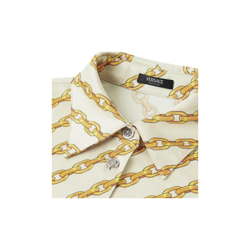 VERSACE Chain Stripes print Shirt-2