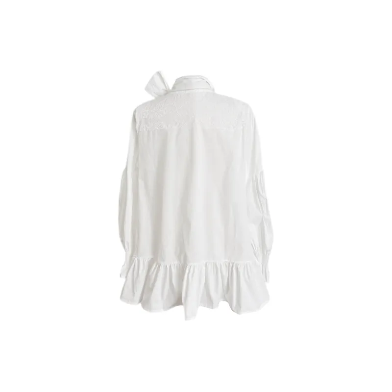 Udon House Long Sleeved Dress Women's White-1