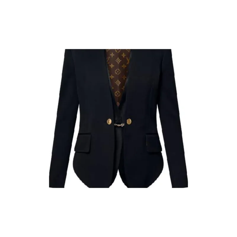 LOUIS VUITTON Collarless Chain Detail Blazer-3