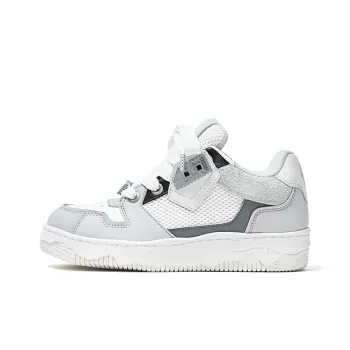 YJ x MKADC Anti Slip And Wear Resistant Height Increasing Low Top Skateboard Shoes Unisex Gray