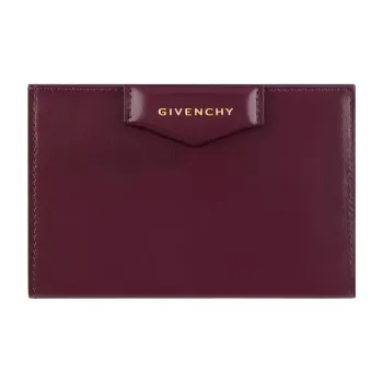 GIVENCHY Antigona Cow Leather Patchwork With Sheepskin Wallet Women's Burgundy