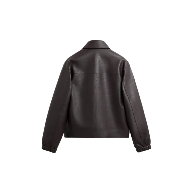 ZARA Leather Jacket Men's Bright Red-1