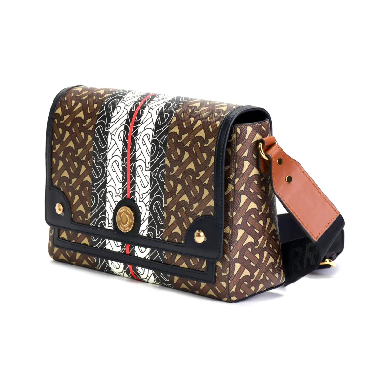 Burberry Cotton Messenger Bag Shoulder Bag Clutch Regular Women's Brown-1