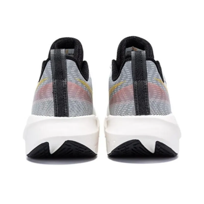 361° Wear-Resistant Rebound Breathable Low-Top Sprint Running Shoes Men's White Black Yellow-5