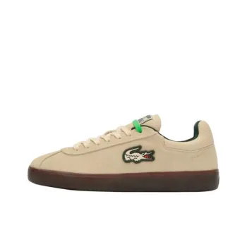 LACOSTE BASESHOT Anti Slip Wear Resistant Low Top Skateboard Shoes Women's Light Brown