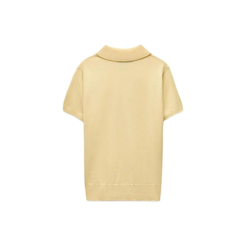 ZARA Polo Shirts Women's Yellow-1