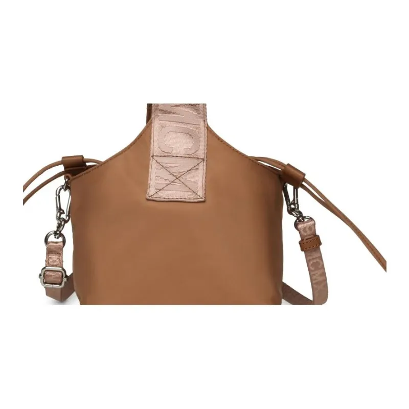 STEVE MADDEN Fabric Bucket Bags Shoulder Bag Crossbody Bag Handbag Medium Size Unisex Camel-3