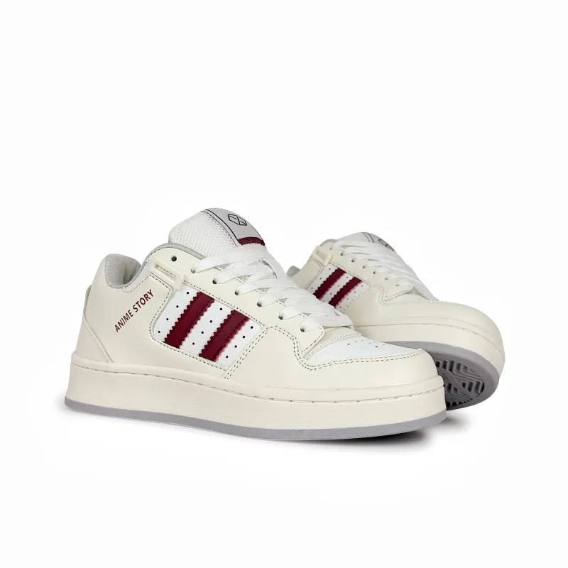 Rongchuan Anti-Slip And Wear-Resistant Lightweight Low-Top Skateboard Shoes Unisex Beige Red-2