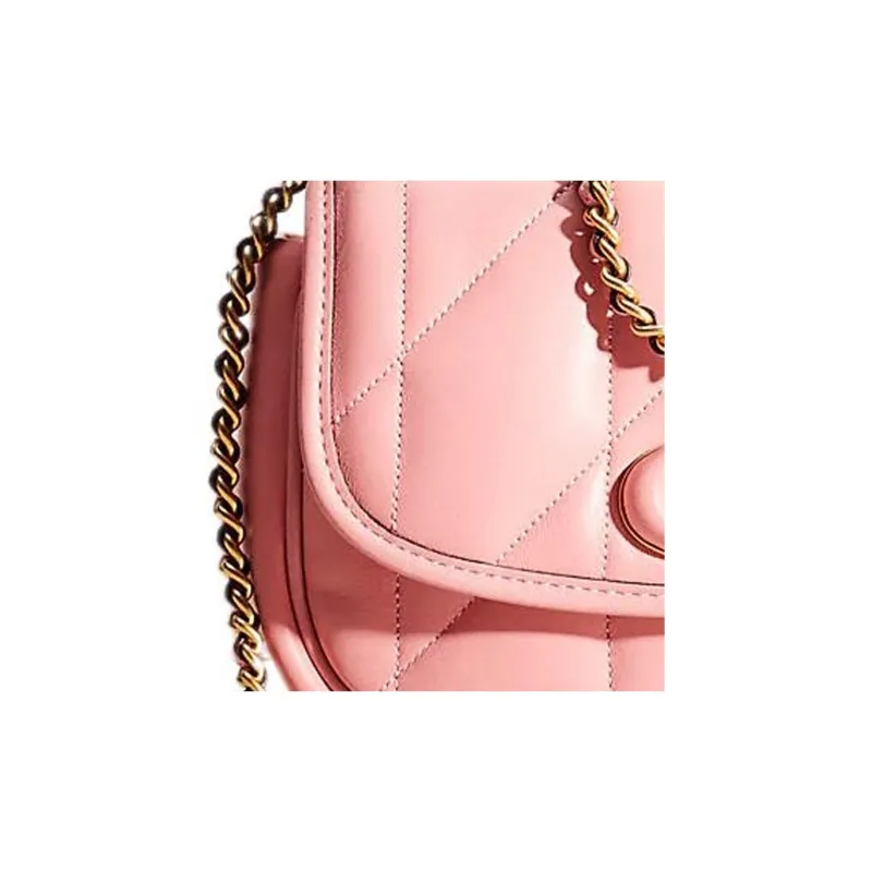COACH Madison Nappa Leather Pillow Bag, Crossbody Bag, Shoulder Bag Small Size Women's Pink-2