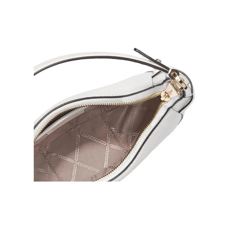 MICHAEL KORS Cow Leather With Artificial Leather One Shoulder Handbag Trumpets Women's White-3