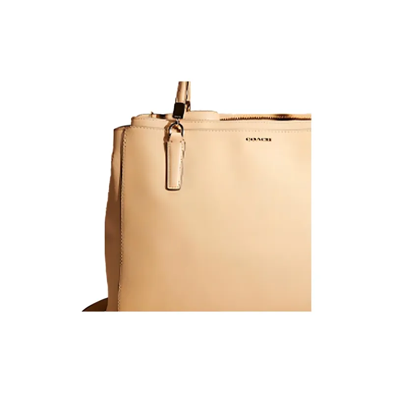 COACH Madison Leather Tote Bag Shopping Bag One Shoulder Handbag Large Size Women's Tan-2