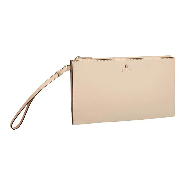 Furla Leather Envelope Bag Clutches Women's Light Pink-1