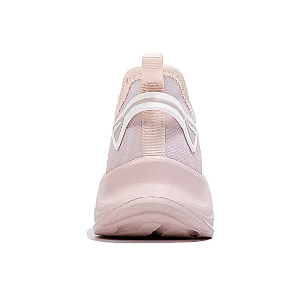 Warrior Cushioned Wear-Resistant Breathable Low-Top Casual Running Shoes Women's White Pink-2