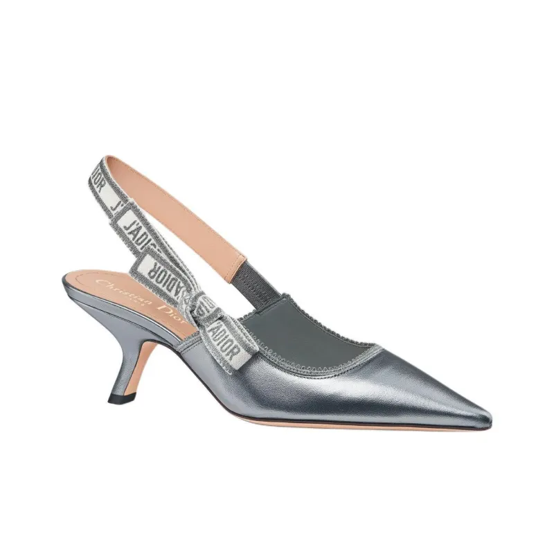 DIOR J'Adior Slim Heel High Heels 6.5cm Women's Silver-2