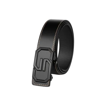 CATELLES Cowhide Stainless Steel Leather Belts Men's 3.5cm