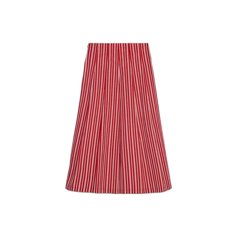 ZARA Valentine's Day Collection Casual Long Skirts Women's Red-1
