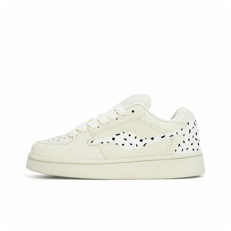Teddy Bear Collection Coverage Slip Resistant Lightweight Low Top Skateboard Shoes Women's Sea Salt White Chocolate-1