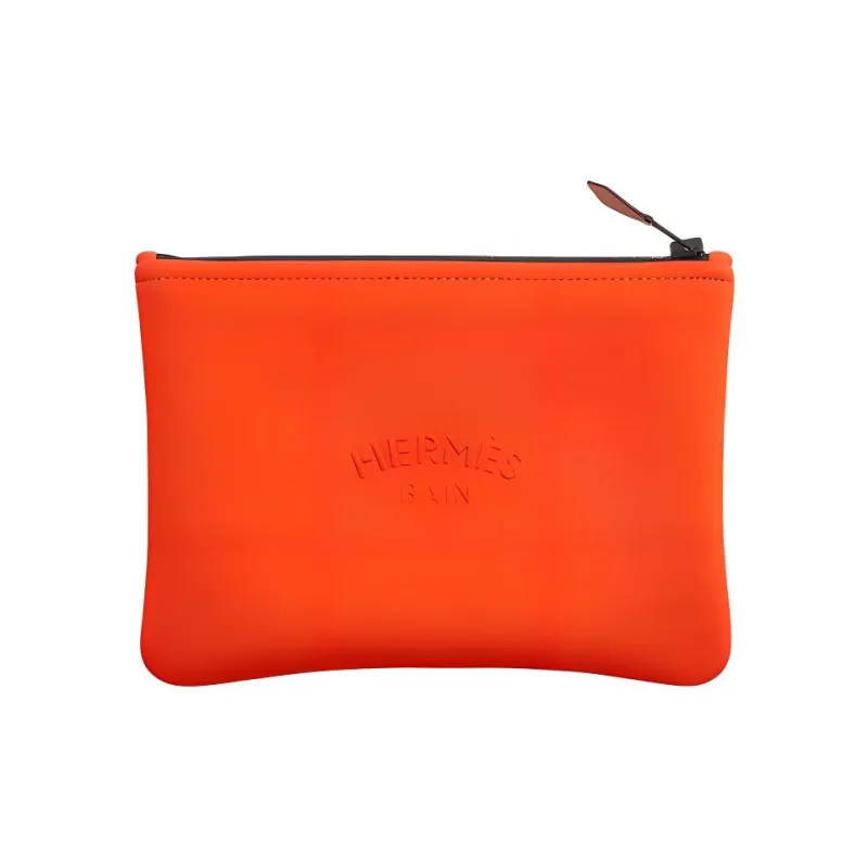 HERMES Polyamide Clutch Mini Women's Orange-1
