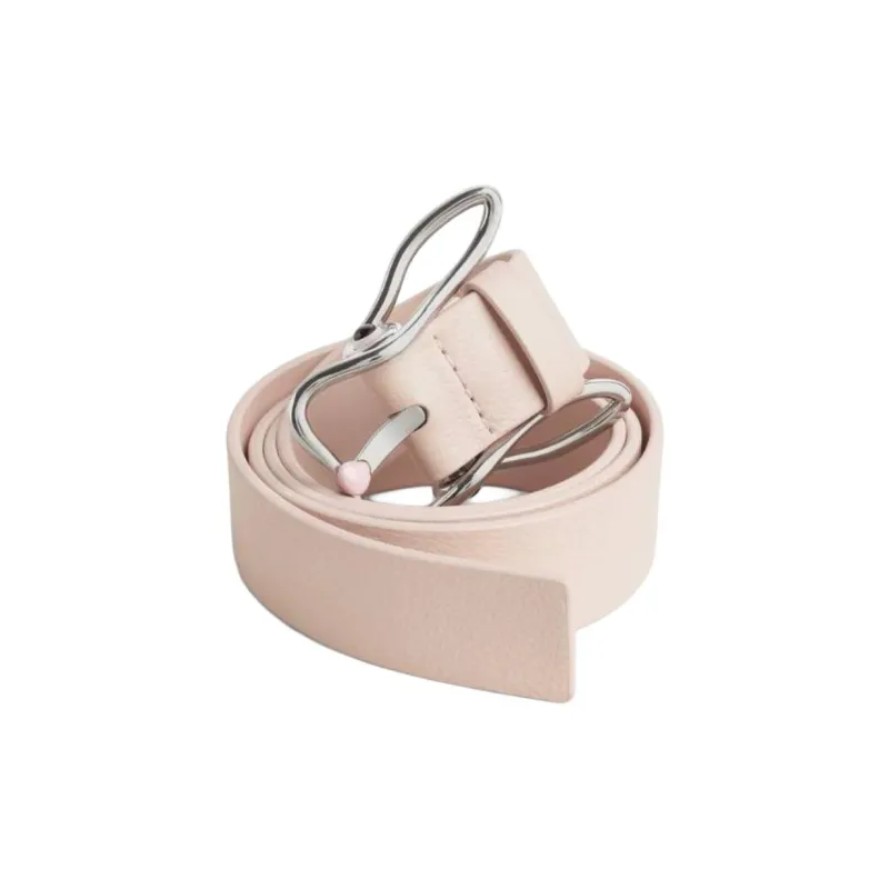 Bottega Veneta Calfskin, Metal Leather Belts Unisex Pink Width 3.5CM-1