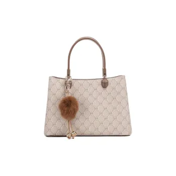 RED DRAGONFLY Pu Tote Bag, Shopping Bag, Shoulder Bag, Crossbody Bag, Handbag Medium Size Women's Apricot