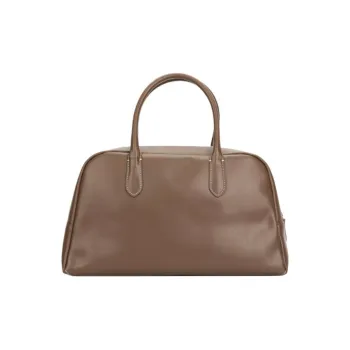 NOTHING WRITTEN Cow Leather Handbag Medium Size Women's Brown