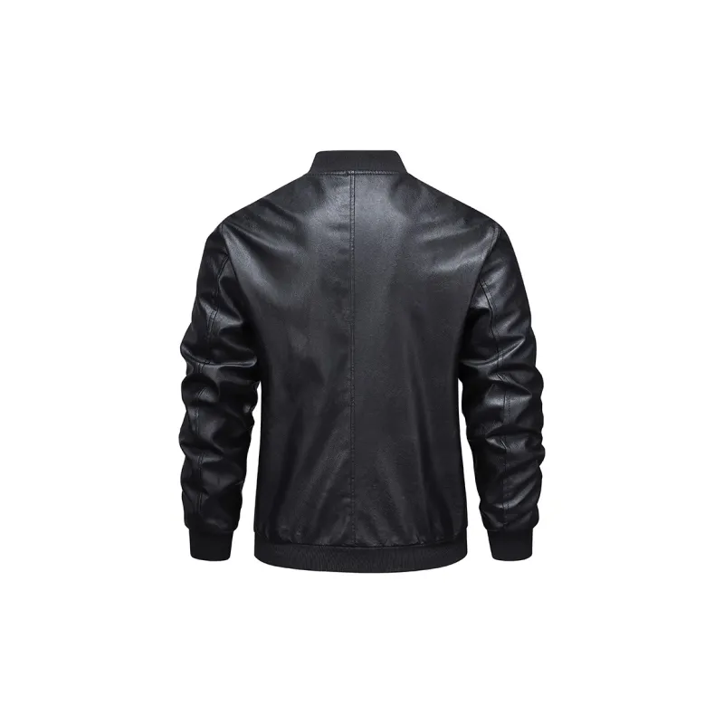 PIERRE CARDIN Leather Jacket Men's Black-1
