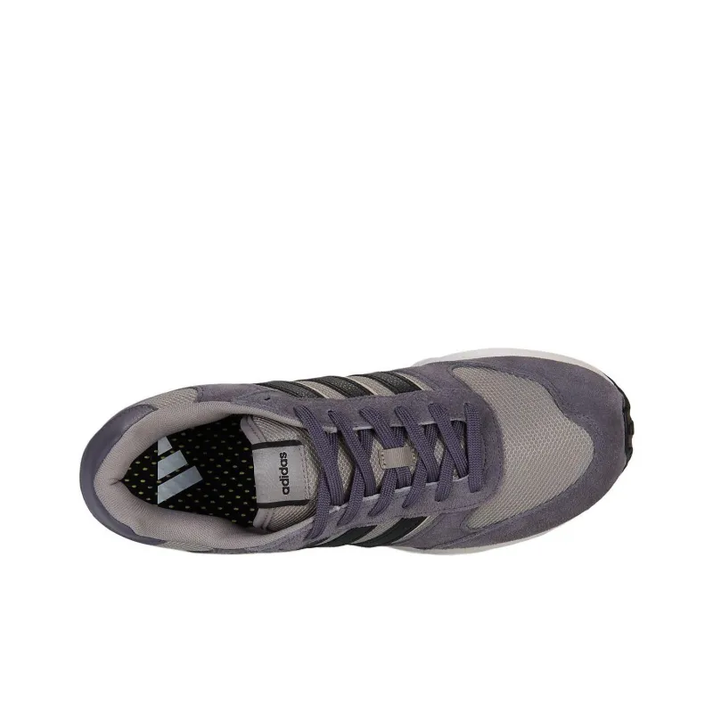 Adidas Run 80s Anti Slip Wear Resistant Low Top Running Shoes Men's Gray Black-2