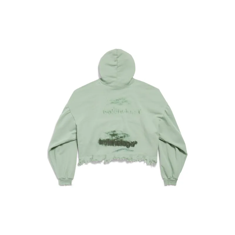 Balenciaga Sweatshirt Loose Fit Women's Sage Green-1
