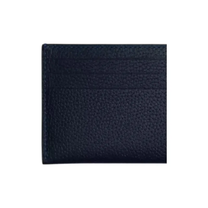 COACH Card Case Grain Leather Card Holder Mini Men's Dark Marine Blue-2