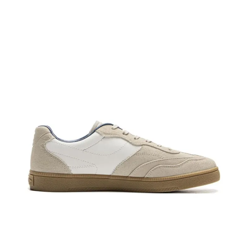 LiNing Sports Life Collection Anti-Slip And Wear-Resistant Balance Low-Top Skateboard Shoes Men's Beige Blue White-1