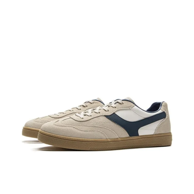 LiNing Sports Life Collection Anti-Slip And Wear-Resistant Balance Low-Top Skateboard Shoes Men's Beige Blue White-2